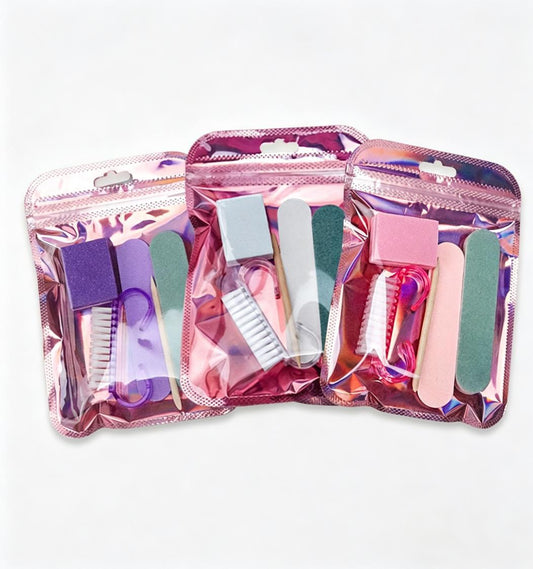 5pcs Nail Art Tool Set Sponge Buffer Wooden