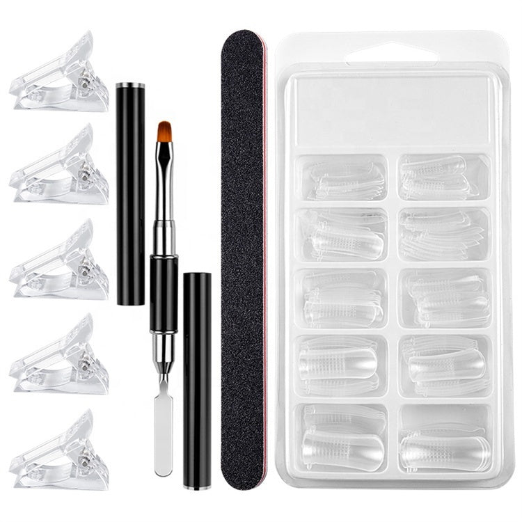 Nail Professional Set Clips Double Head Brush File Home